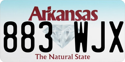 AR license plate 883WJX