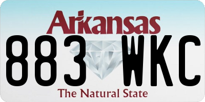 AR license plate 883WKC