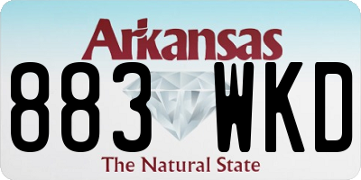 AR license plate 883WKD