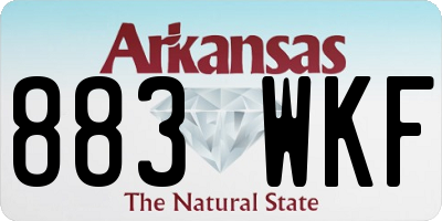 AR license plate 883WKF