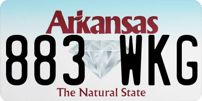 AR license plate 883WKG