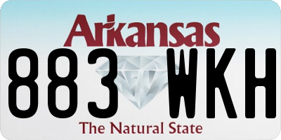 AR license plate 883WKH