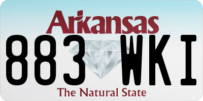 AR license plate 883WKI