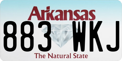AR license plate 883WKJ