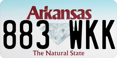 AR license plate 883WKK