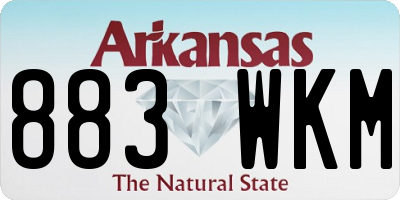 AR license plate 883WKM