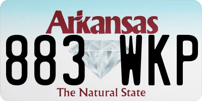 AR license plate 883WKP