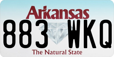 AR license plate 883WKQ