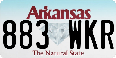 AR license plate 883WKR