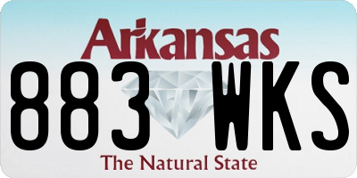 AR license plate 883WKS