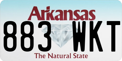 AR license plate 883WKT