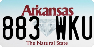 AR license plate 883WKU