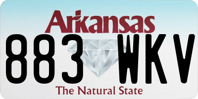 AR license plate 883WKV