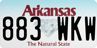 AR license plate 883WKW