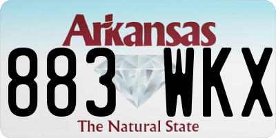 AR license plate 883WKX