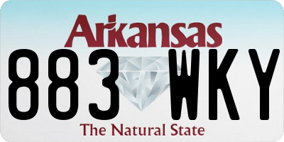 AR license plate 883WKY