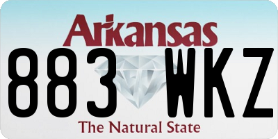 AR license plate 883WKZ