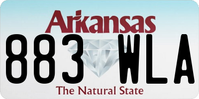 AR license plate 883WLA
