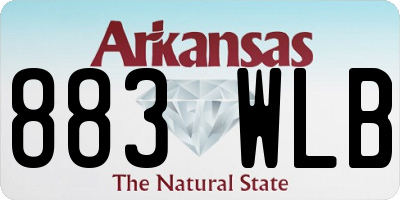 AR license plate 883WLB