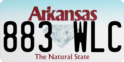 AR license plate 883WLC