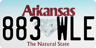 AR license plate 883WLE