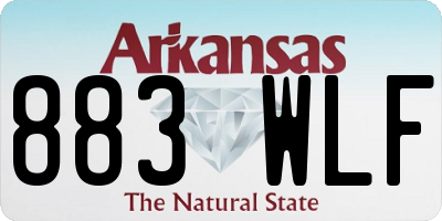 AR license plate 883WLF