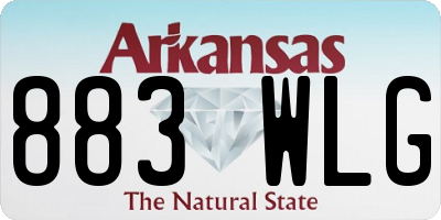 AR license plate 883WLG