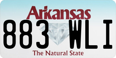 AR license plate 883WLI