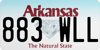 AR license plate 883WLL