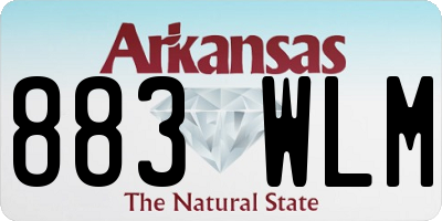 AR license plate 883WLM
