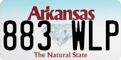 AR license plate 883WLP
