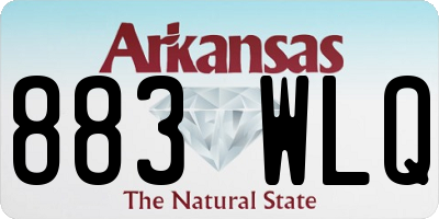 AR license plate 883WLQ