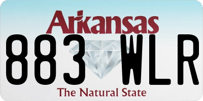 AR license plate 883WLR