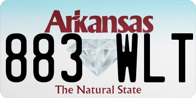 AR license plate 883WLT
