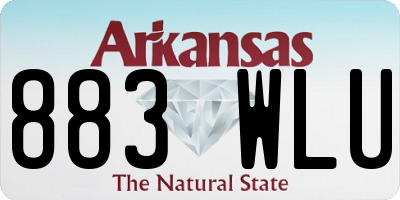 AR license plate 883WLU