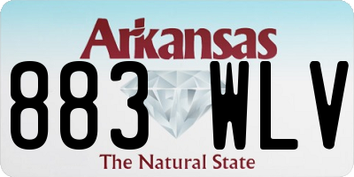 AR license plate 883WLV