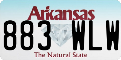AR license plate 883WLW