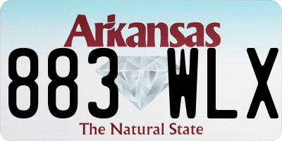 AR license plate 883WLX