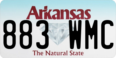 AR license plate 883WMC