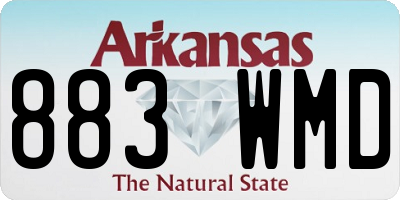 AR license plate 883WMD