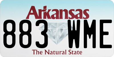 AR license plate 883WME