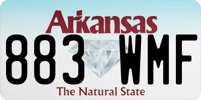 AR license plate 883WMF