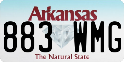 AR license plate 883WMG