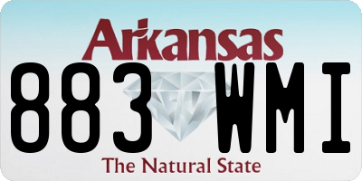 AR license plate 883WMI