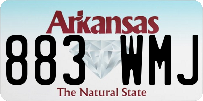 AR license plate 883WMJ