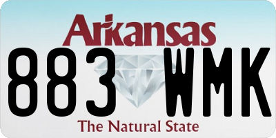 AR license plate 883WMK