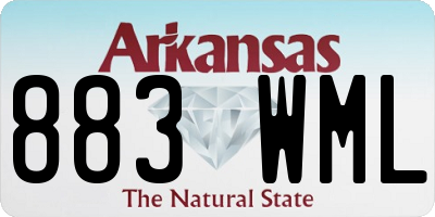 AR license plate 883WML