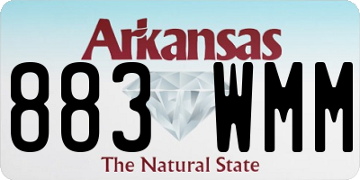 AR license plate 883WMM