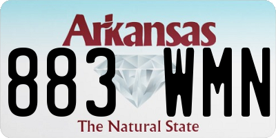 AR license plate 883WMN