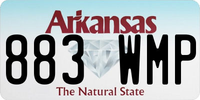 AR license plate 883WMP